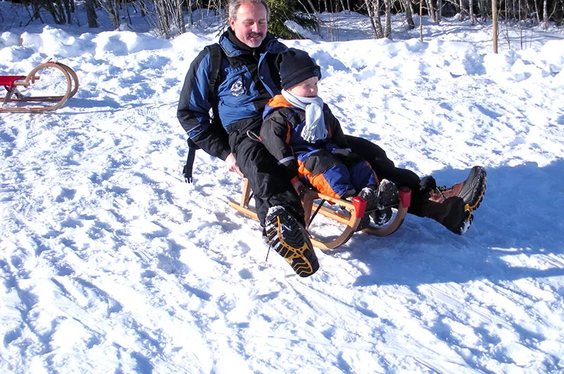 Winterwanderung mit Rodelspaß