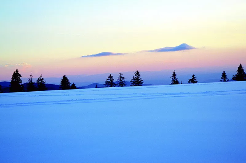 Winterliche-Abendstimmung Auf dem Stuebenwasen