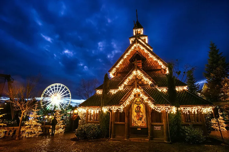 Winter im skandinavischen Themenbereich Europa-Park