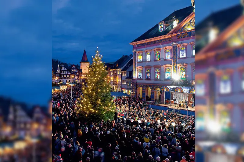 Gengenbach Rathaus im Advent