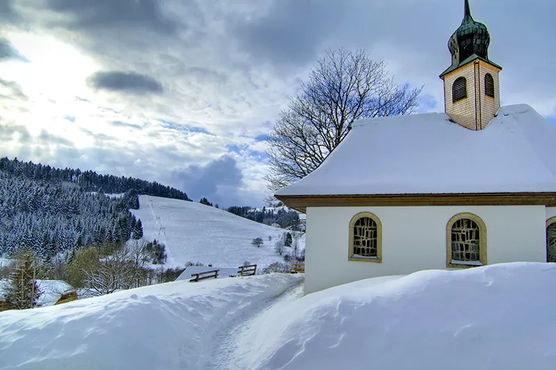 Kapelle Todtmoos Strick im Winter