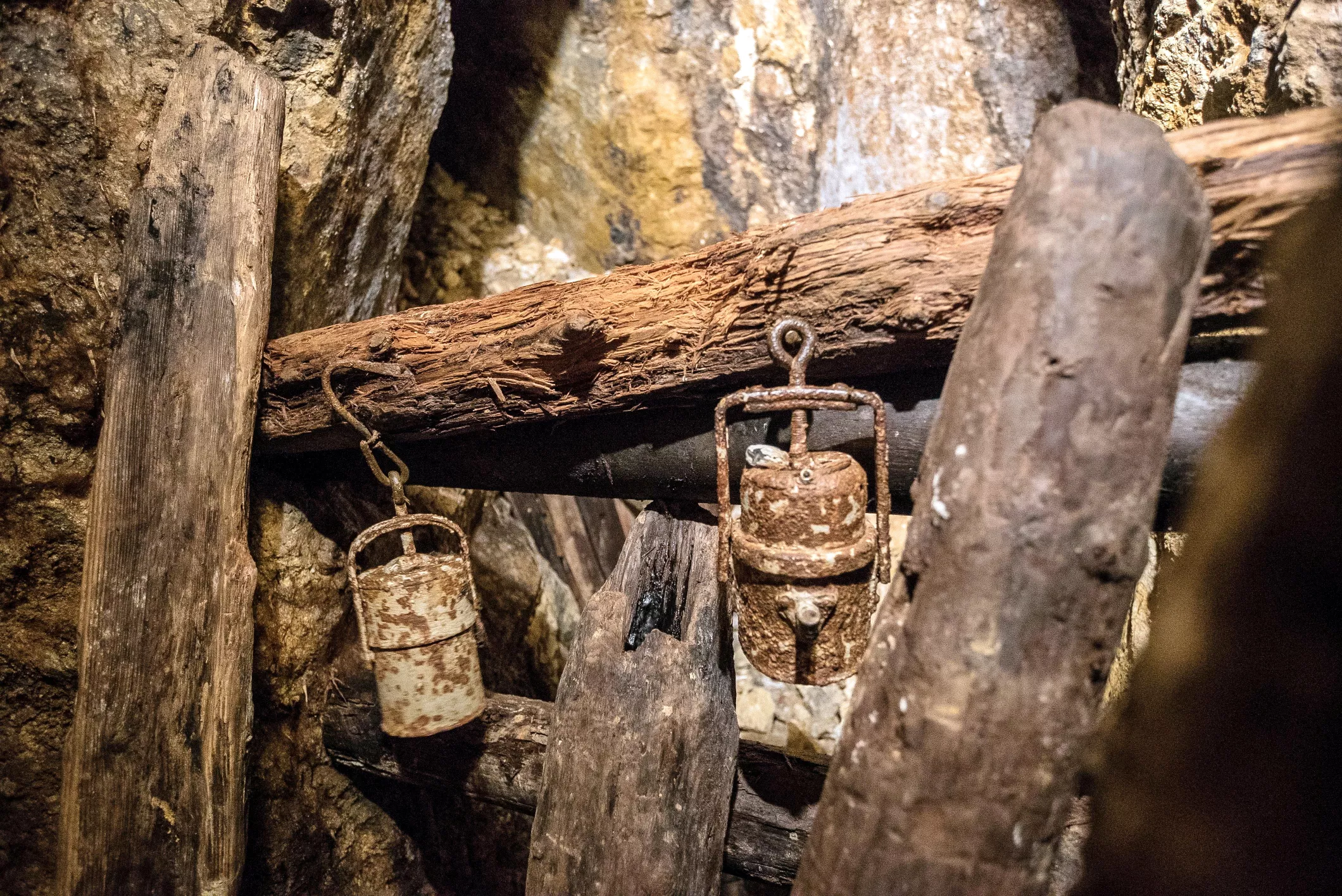 Bergwerk Grubenlampen