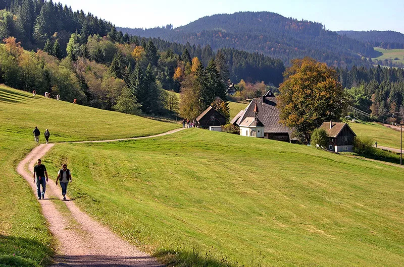 Wanderer beim Jockelehof, Titisee