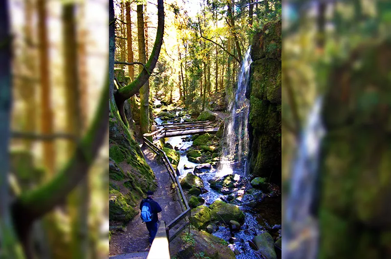 Wanderer in der Menzenschwander Schlucht