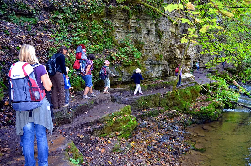 Wanderer in der Wutachschlucht