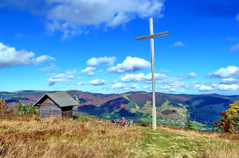 Wanderpause auf dem Blößlinggipfel Bernau - Turmsteig 161