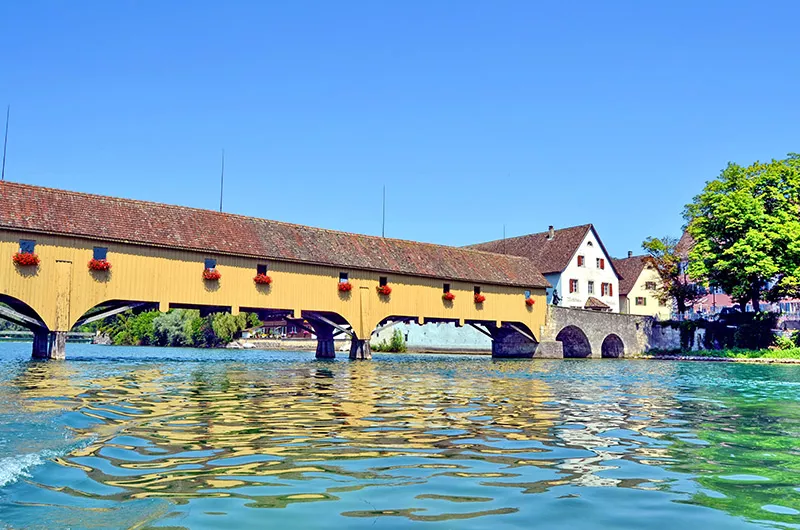 Aus Radtour 3 Lauchringen – Klosterkirche Rheinau – Zollbrücke Jestetten –Rheinau