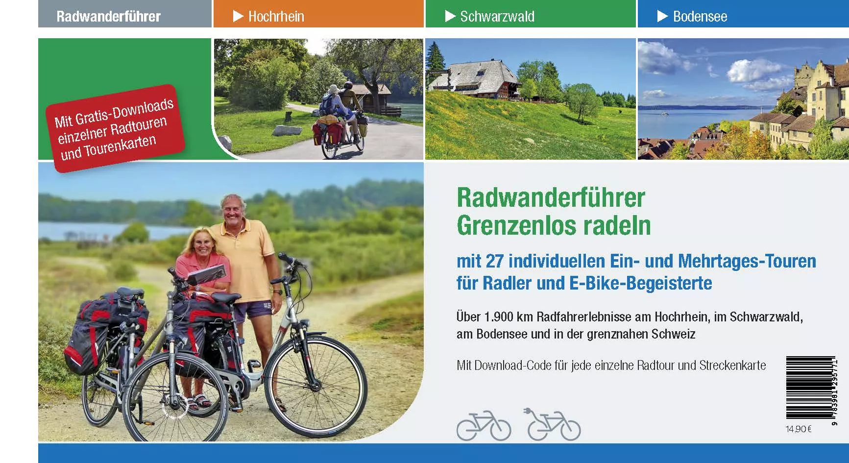 Radwanderführer "grenzenlos radeln" 2023