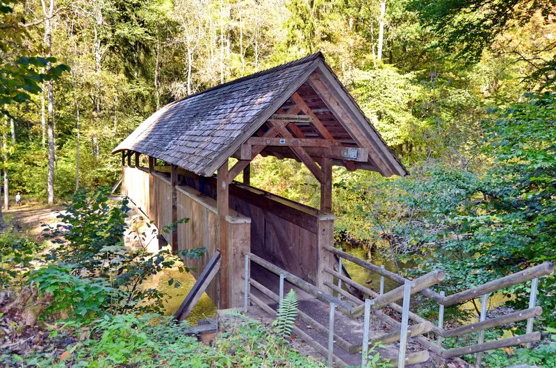 Kanadiersteg Uebergang zur Gauchachschlucht