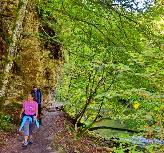 Wanderer in der Wutach- und Gauchachschlucht