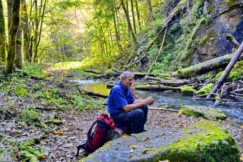 Pause in der Gauchachschlucht