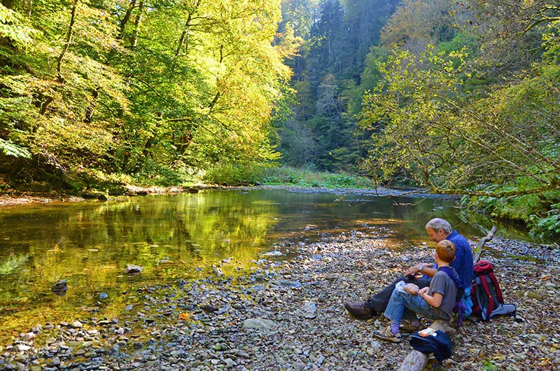 Vesperpause in der Wutachschlucht